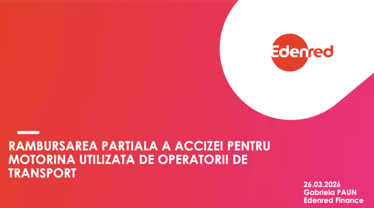 Rambursarea parțială a accizei pentru motorina utilizată de operatorii de transport (Edenred Finance)