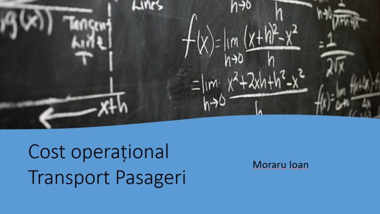 Cost operatinal - Transport Pasageri